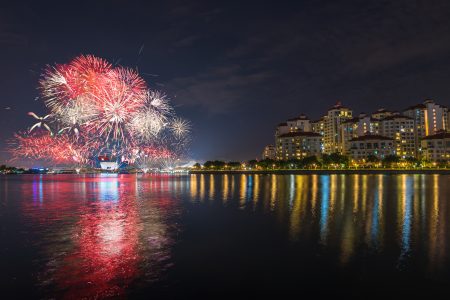 Singapore Fireworks Free Stock Photo