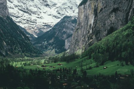 Swiss Mountain Valley Free Stock Photo