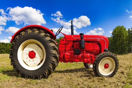 Red Tractor Free Stock Photo