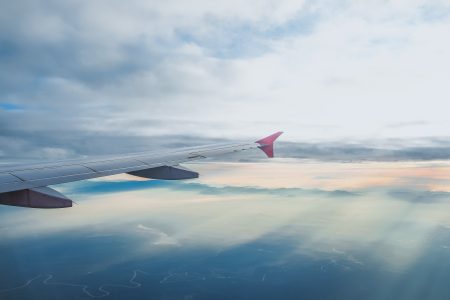 Airplane In Sky Free Stock Photo