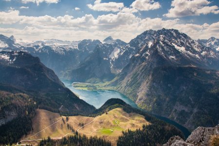 Beautiful Alpine Mountains Free Stock Photo