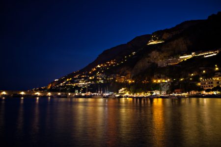 Amalfi Coast By Night Free Stock Photo
