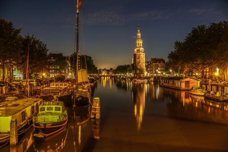 Canal in Amsterdam Free Stock Photo