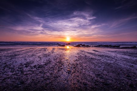 Atlantic Summer Beach Sunset Free Stock Photo