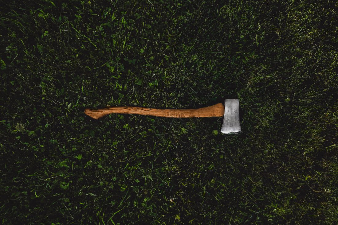 Free photo of Axe in Grass