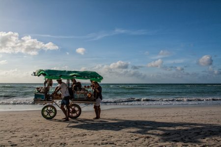 Beach Vendors, Cuba Free Stock Photo