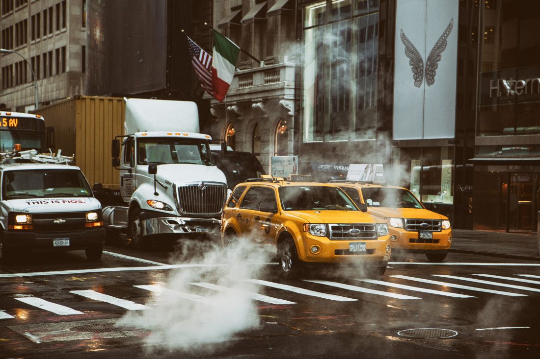 Free photo of Yellow Cab in New York Street
