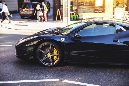 Black Ferrari Free Stock Photo