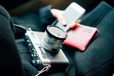 Digital Camera and Mobile Phone Free Stock Photo