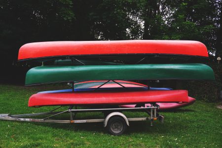 Canoes on Trailer Free Stock Photo