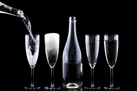Champagne & Glasses Free Stock Photo
