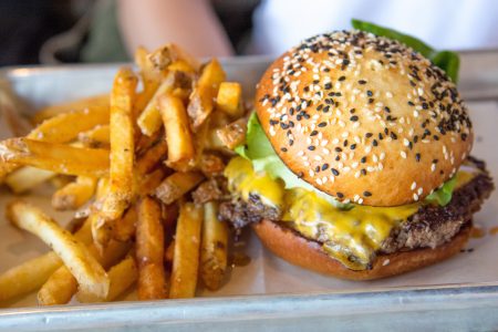Cheeseburger & Fries Free Stock Photo