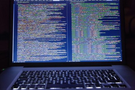 HTML Code on a Laptop Free Stock Photo