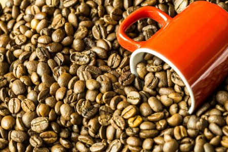 Coffee Beans & Cup Free Stock Photo