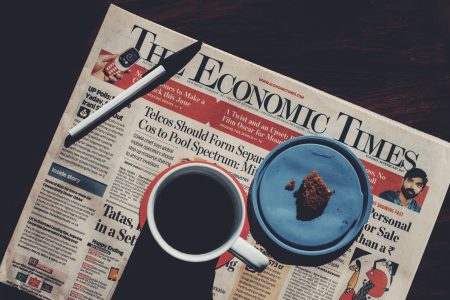 Coffee & Newspaper Free Stock Photo