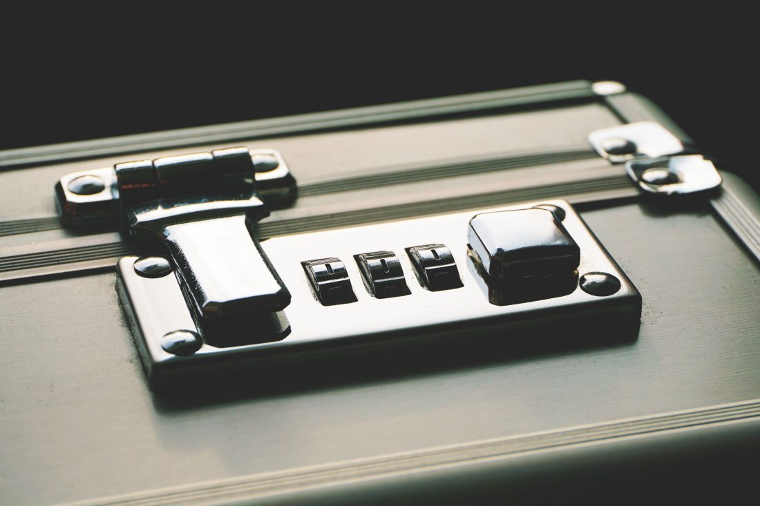 Free photo of Combination Lock on Briefcase