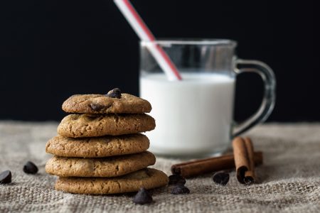 Milk and Cookies Free Stock Photo