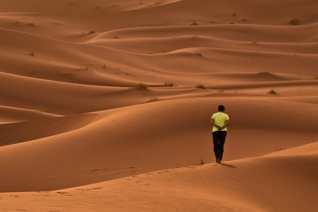 Free photo of Walking in the Desert