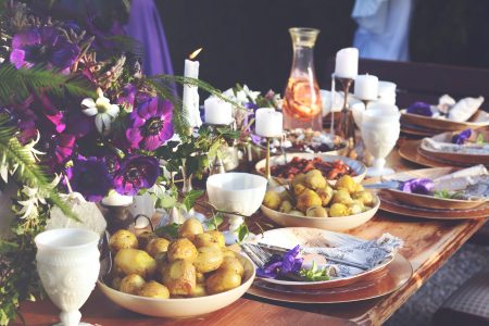 Dinner Table Spread Free Stock Photo