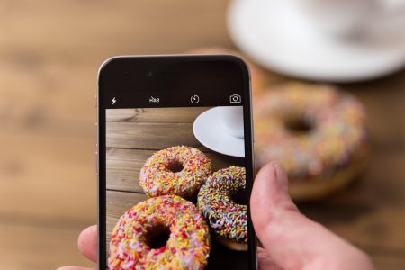 Photographing Donuts Free Stock Photo