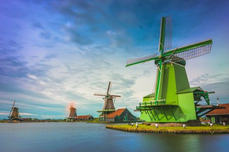 Dutch Windmills Free Stock Photo