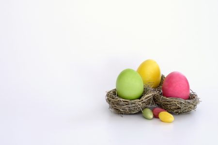 Nest of Easter Eggs Free Stock Photo