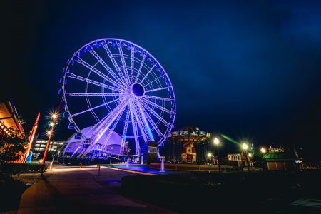 Fairground By Night Free Stock Photo