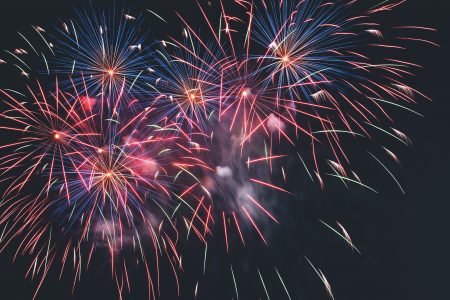 Fireworks at Night Free Stock Photo