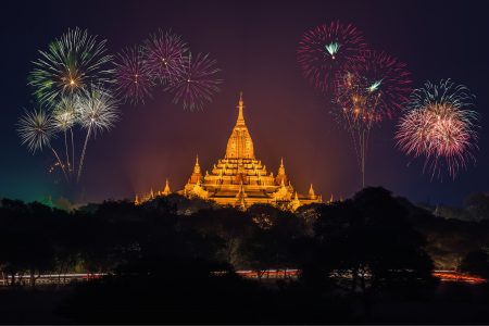 Fireworks in Asia Free Stock Photo