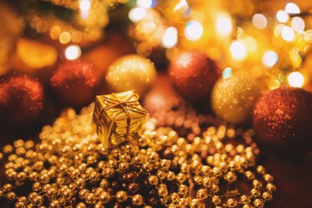 Golden Christmas Free Stock Photo