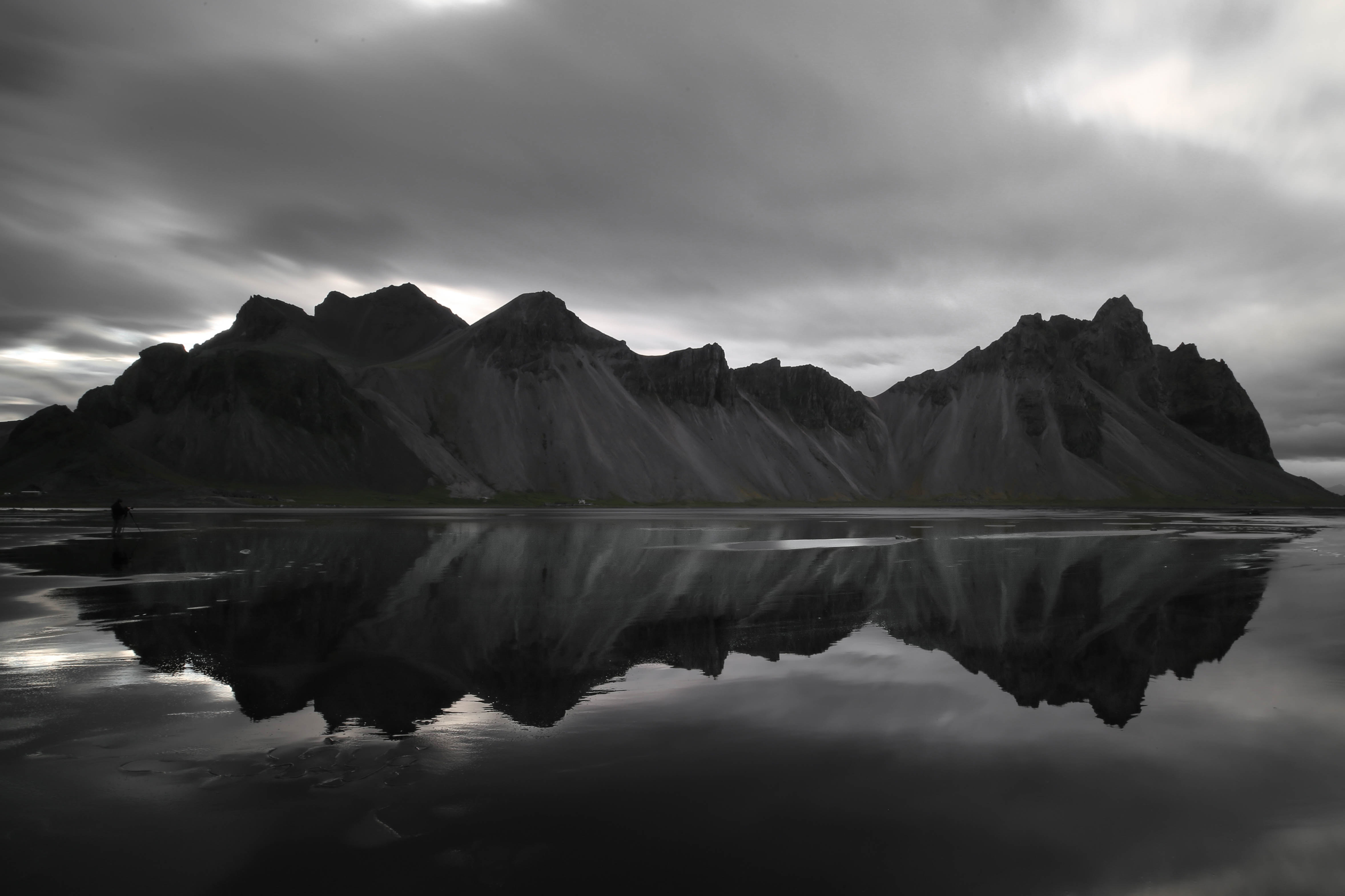 Black & White Icelandic Mountains Free Stock Photo - ShotStash