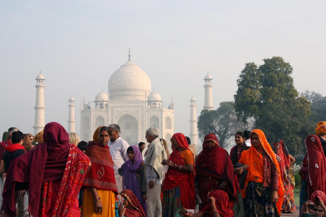 Free photo of Indians by Taj Mahal