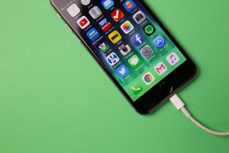 iPhone On Charge Free Stock Photo