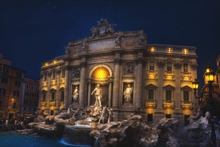 Rome at Night Free Stock Photo