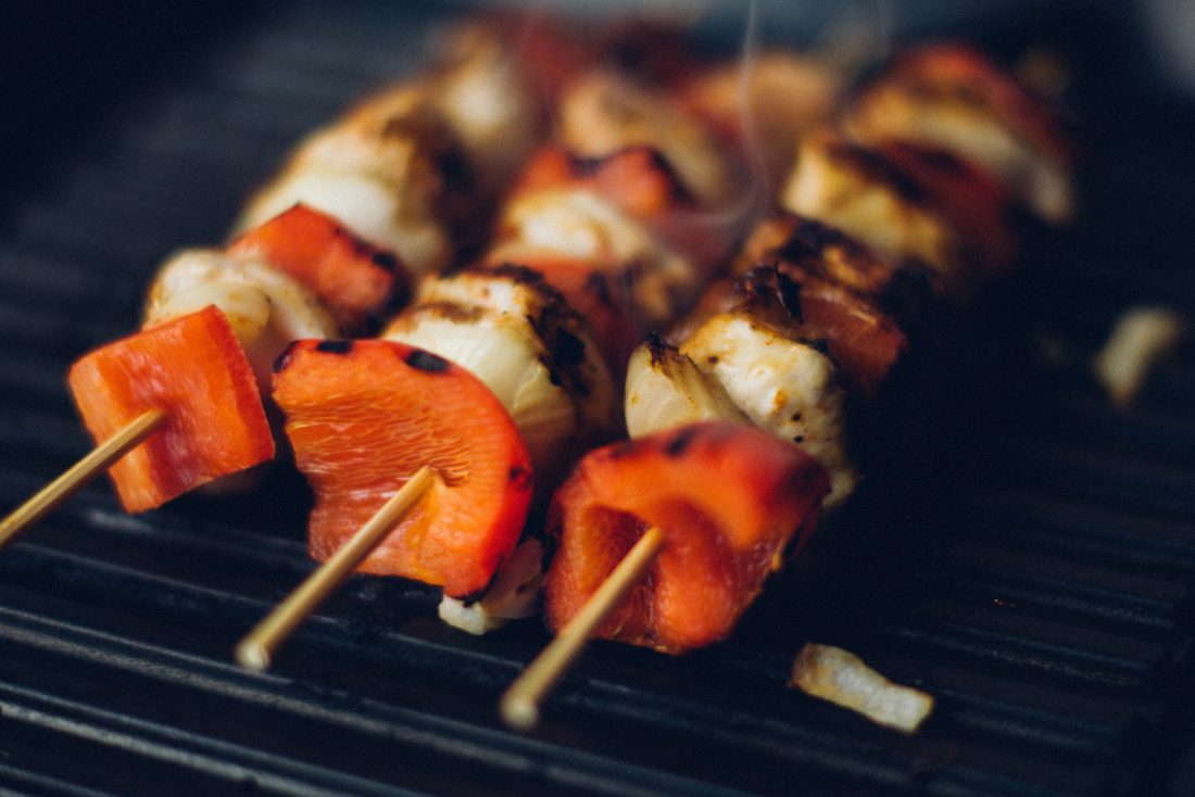 Free photo of Kebabs on BBQ