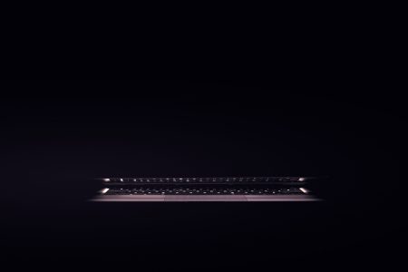 Laptop in Dark Free Stock Photo