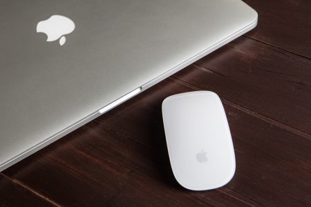 Macbook & Mouse Free Stock Photo