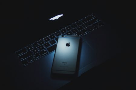 Dark MacBook and iPhone Free Stock Photo