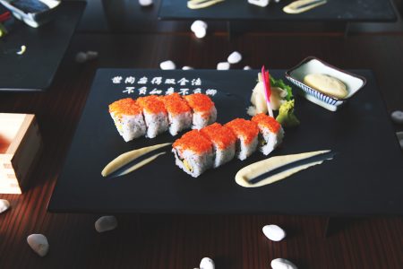 Sushi on Slate Free Stock Photo