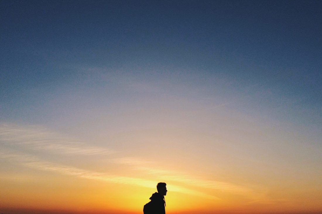 Free photo of Man Silhouette at Sunset
