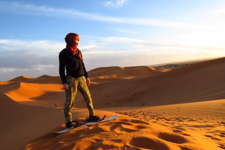 Man in Morocco Desert Free Stock Photo