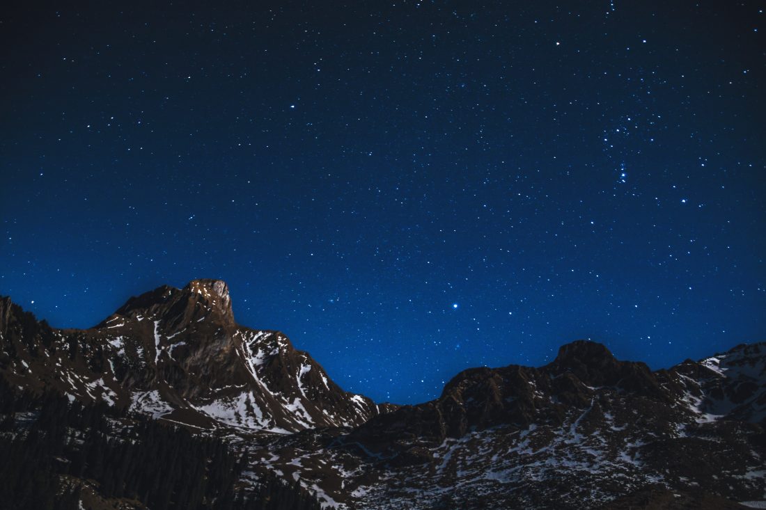 Free photo of Night Mountains