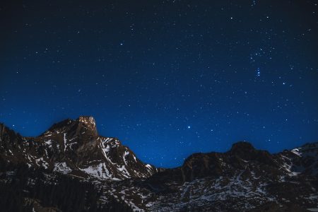 Night Mountains Free Stock Photo