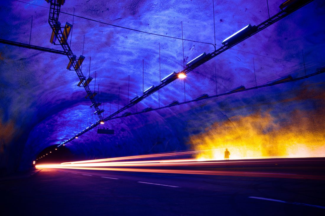 Free photo of Night Tunnel