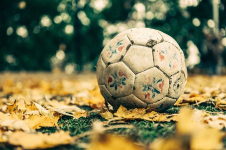 Old Soccer Ball Free Stock Photo