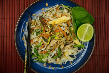 Pad Thai Noodles Free Stock Photo