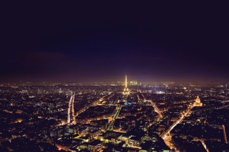 Paris Night View Free Stock Photo