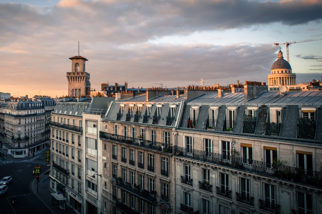 Free photo of Paris Rooftops Evening