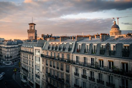 Paris Rooftops Evening Free Stock Photo