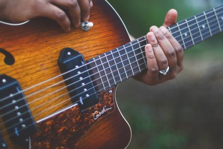 Person Playing Guitar Free Stock Photo